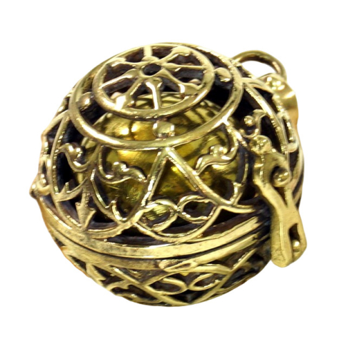 Angel caller, golden sound ball pendant - model 13 - 4,5 cm �2,2 cm