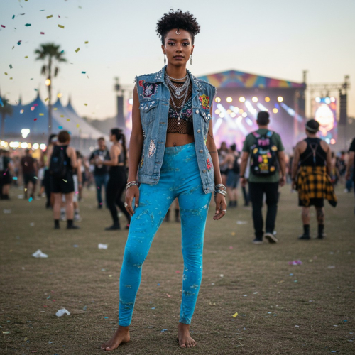 Unikat Batik women`s leggings, stretch pants for women, yoga pants - turquoise blue