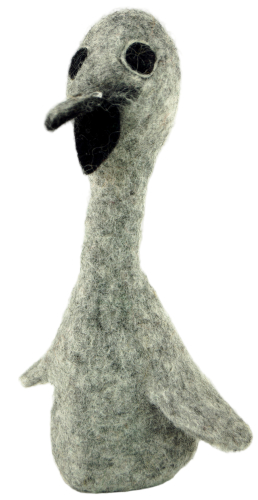 Filz Eierw�rmer, handgemachte Filzdekoration aus Nepal, Filztier - Schwan - 20x8x8 cm 