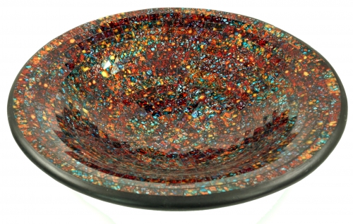 Runde Mosaikschale, Untersetzer, Dekoschale, handgearbeitete Keramik & Glas Obst Schale - Design 6