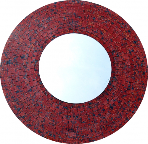 Mosaikspiegel - Soda rot - 50x50x3 cm  50 cm