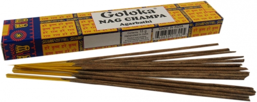 Nag Champa, Nagchampa Incense sticks - Goloka 16 g - 2x4x21 cm 