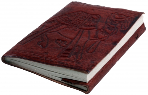 Notizbuch, Lederbuch, Tagebuch mit Ledereinband - Kamel 9*12 cm 