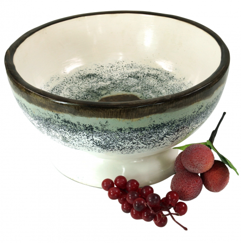 Fruit bowl, decorative bowl, bowl made of coconut wood - Design 1 - 16x34x34 cm  34 cm