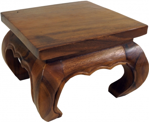 Opium table, tea table, flower bench made of solid wood - brown 30*30 cm