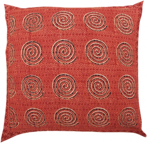 XL cushion cover block print, cushion cover ethno, decorative cushion cover with traditional design - pattern 2 - 80x80x0,5 cm 
