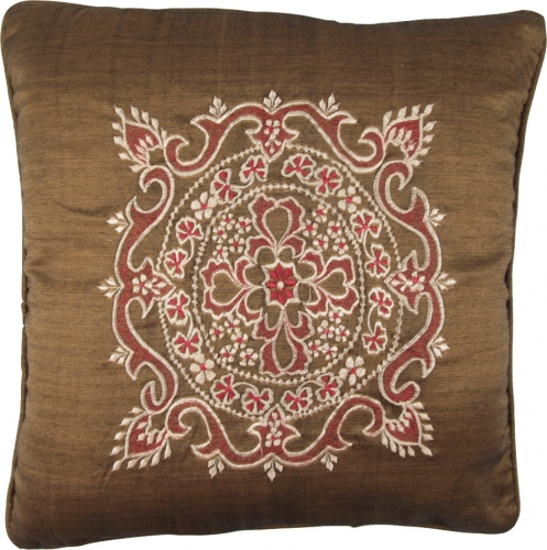 Embroidered cushion cover, cushion cover - Mandala Bali brown - 40x40x0,5 cm 