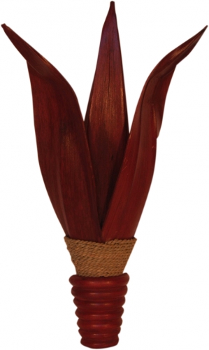 Palmenblatt Wandlampe / Wandleuchte, in Bali handgefertigt aus Naturmaterial, Palmholz - Modell Palma - 55x30x20 cm 