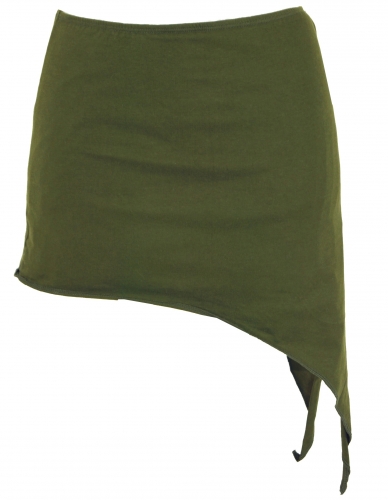 Pixi pointed skirt, goa top, mini skirt, yoga skirt - olive