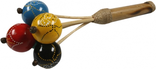 Wooden musical instrument, music percussion rhythm sound instrument, handmade - hand rattle 7 - 26x8x8 cm  8 cm