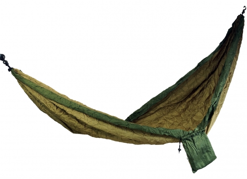 Travel hammocks made from parachute fabric - green - 260x120x0,5 cm 