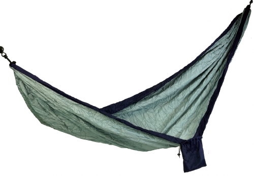 Parachute fabric travel hammocks - blue/gray - 260x120x0,5 cm 