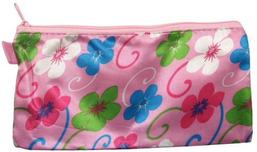 Retro wallet make-up bag `Flower` 2 - 11x22x1 cm 