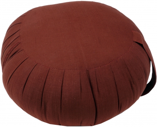 Round monochrome meditation cushion, yoga cushion, yoga cushion, seat cushion, floor cushion, decorative cushion - brown - 20x35x35 cm  35 cm