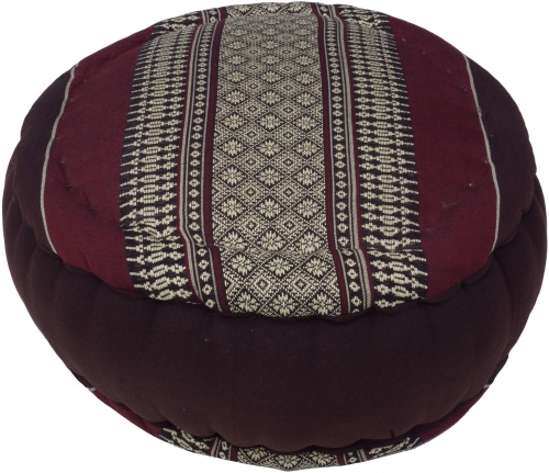 Round meditation cushion, yoga cushion, yoga cushion, seat cushion, floor cushion, decorative cushion - brown/red - 18x30x30 cm  30 cm