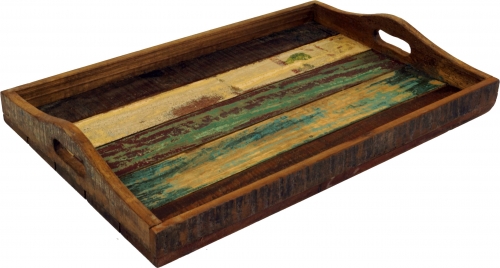 Rustic tray made from recycled wood - 5x35x53 cm 