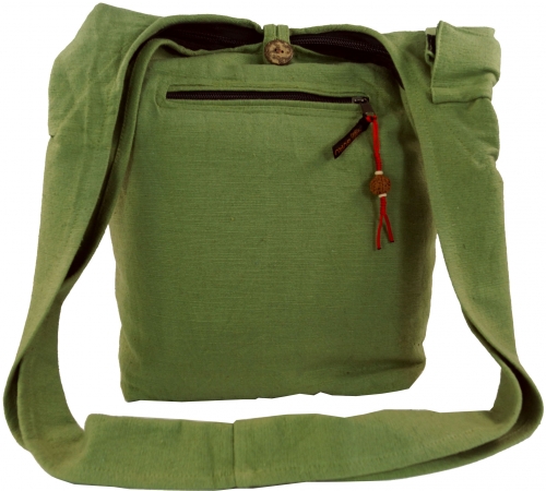 Sadhu bag, Goa bag, shoulder bag - green - 35x35x12 cm 