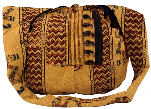 Sadhu Bag, Umhngetasche, Blockdruck Hippie Schultertasche, Schulterbeutel, Einkaufstasche - 35x49x30 cm 