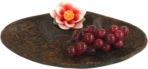 Coconut wood bowl, coconut shell shell - design 3 - 3x28x14 cm 