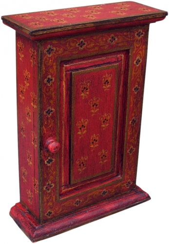 Key box, painted key storage box with door - pattern 3 - 30x23x9 cm 