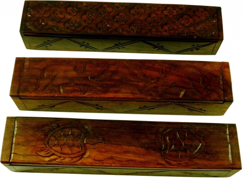 Schmuckschatulle, Holzschachtel in 3 Varianten - 5x28x5,5 cm 