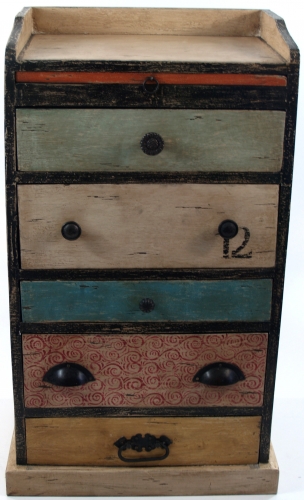 Solid vintage chest of drawers, highboard, sideboard, hallway cupboard - model 35 - 69x43x33 cm 