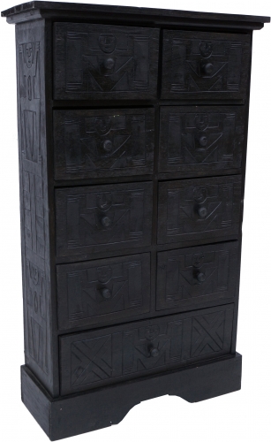 Ethno balsa wood drawer unit with 9 drawers - Model 14 - 95x50x24 cm 