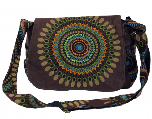 Shoulder bag, hippie bag, goa bag - brown - 23x28x12 cm 
