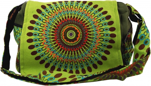 Shoulder bag, hippie bag, goa bag - green - 23x28x12 cm 