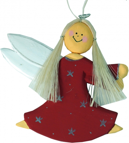 Guardian angels, Christmas angels, Christmas tree decorations - 6 in 7 colors - 10x10x1 cm 