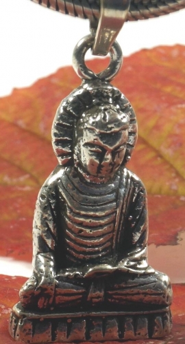 Silber Anhnger Buddha Talisman - Modell 3 - 2,8x1,8 cm