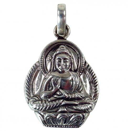 Silber Anhnger Buddha Talisman - Modell 2 - 3,5x2 cm 1,3 cm