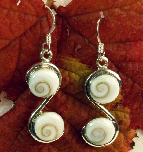 Silver earrings with `Shiva