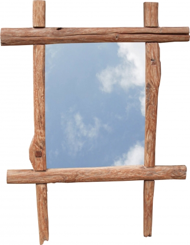 Mirror made from recycled wood - 130x100x5 cm 