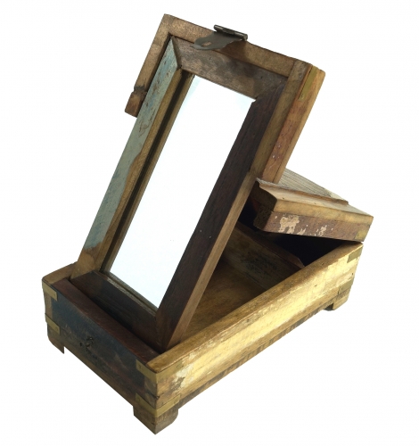 Spiegelschatulle Schmink Spiegel - antik 2 - 10x26x15 cm 