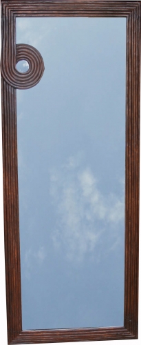 Handcrafted mirror - spiral mirror brown 150*60 cm