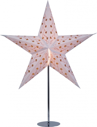 Stand for foldable Advent illuminated paper star, Christmas stars stainless steel (without star) - 65x13x13 cm 
