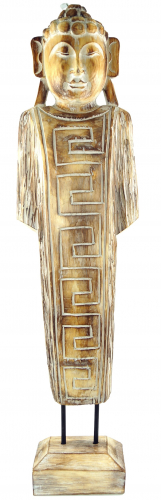 Stehender Buddha, Holzbuddha - 75x20x1 cm 