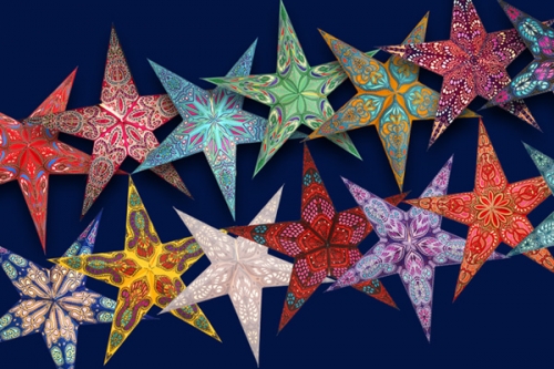 Multicoloured Paper Stars