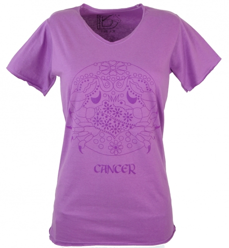 Star sign T-shirt `Cancer` - purple