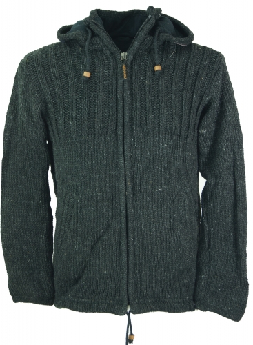Cardigan, wool jacket, Nepal jacket anthracite - Model 1