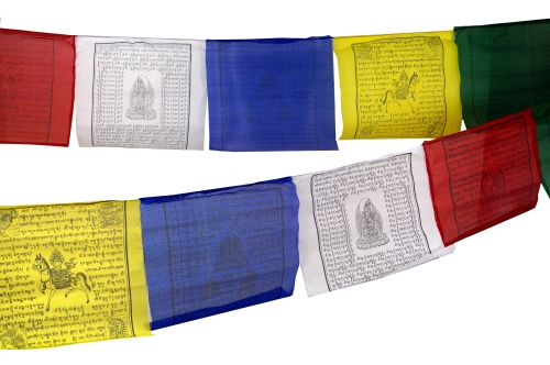 Tibetische Gebetsfahne in verschiedenen Lngen - 10 Wimpel/Viskose