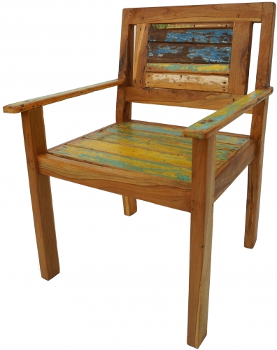 Chair made from recycled teak - model 15 - 90x65x60 cm 