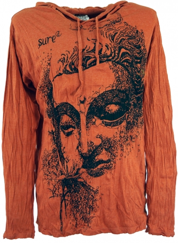 Sure long-sleeved shirt, hoodie Dreaming Buddha - rust orange