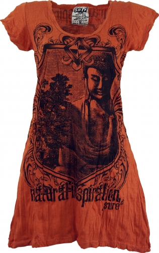 Sure Long Shirt, Minikleid Bodhi Baum Buddha - rostorange