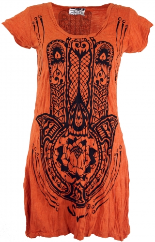 Sure long shirt, mini dress Fatima`s hand - rust orange