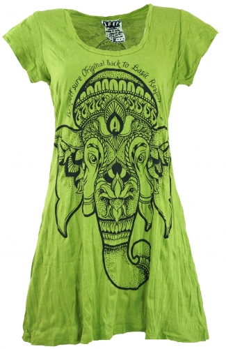 Sure Long Shirt, Mini Dress Ganesha - lemon
