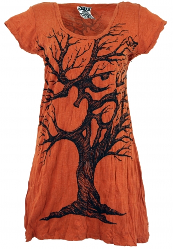 Sure Long Shirt, Mini Dress OM Tree - rust orange