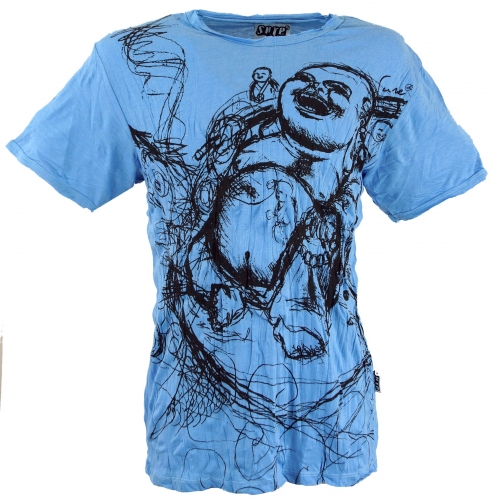 Sure men`s T-shirt Happy Buddha - light blue
