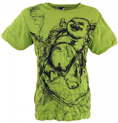 Sure Herren T-Shirt Happy Buddha - lemon